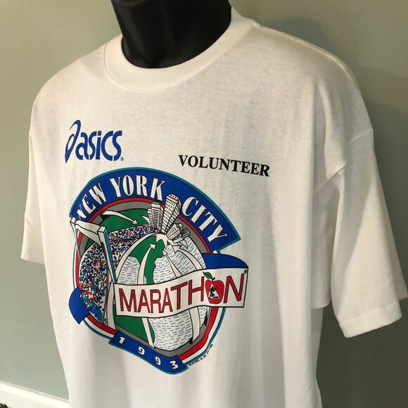 1993 New York City Marathon Shirt Race Jogger Asics Large